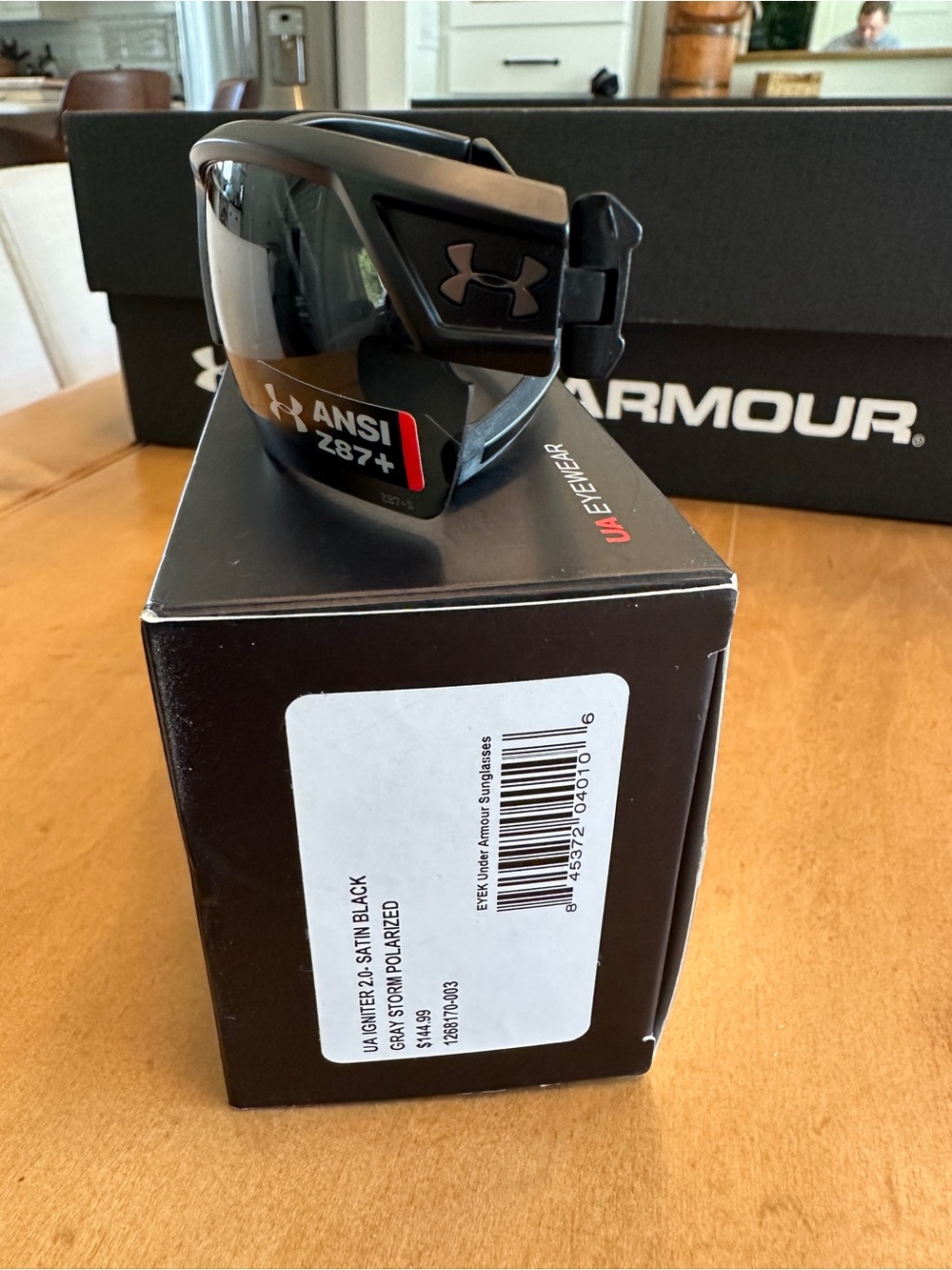 Under Armour Satin Black Frame and Storm grey polarized lenses - Picture 3 of 6
